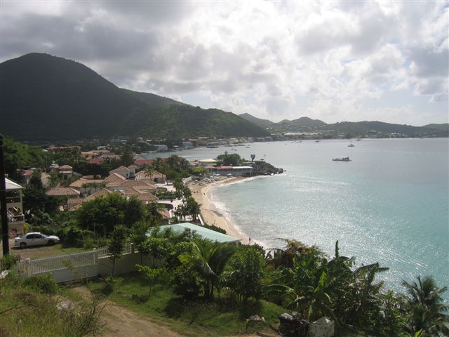 Vue depuis les hauteurs de Grand Case